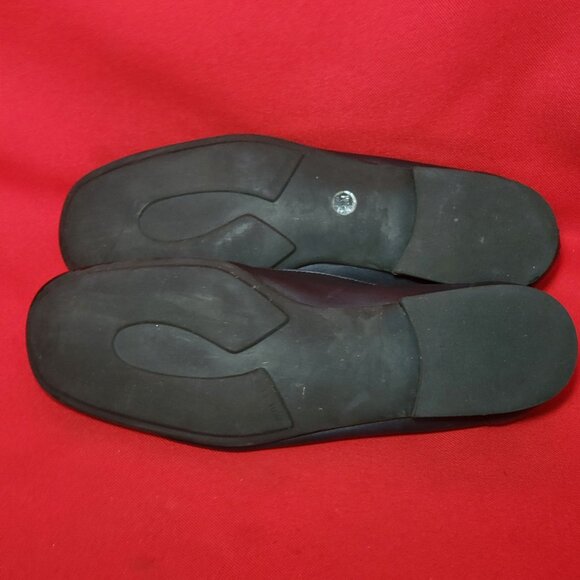 Nine West Leather Navy Blue Slip On Flat Shoes 5 1/2 M - Picture 6 of 10